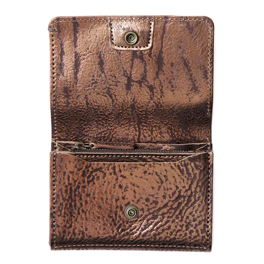 Pochette en cuivre scintillant ‐ Compact Size, Tsuchiya Kaban 